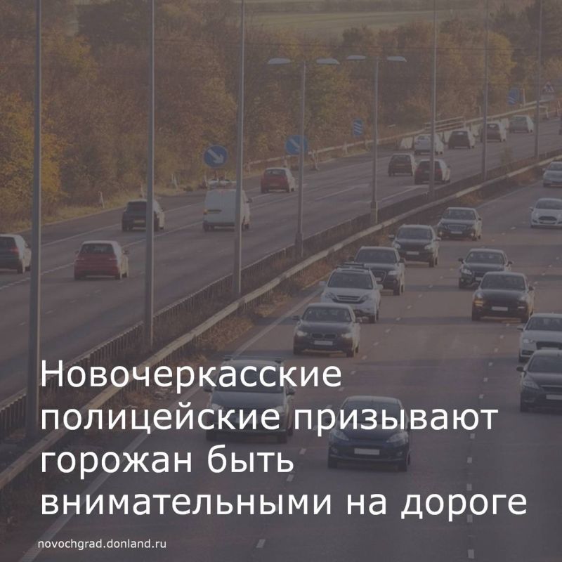 Отдел Госавтоинспекции МУ МВД России «Новочеркасское» призывает всех участников дорожного движения быть предельно внимательными на дороге