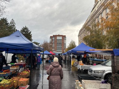 Сегодня в Шахтах, на территории, прилегающей к площади Ленина, проходит сельскохозяйственная ярмарка