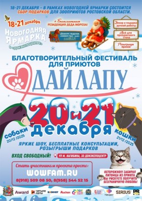Чуть меньше месяца осталось до благотворительного фестиваля «Дай Лапу»