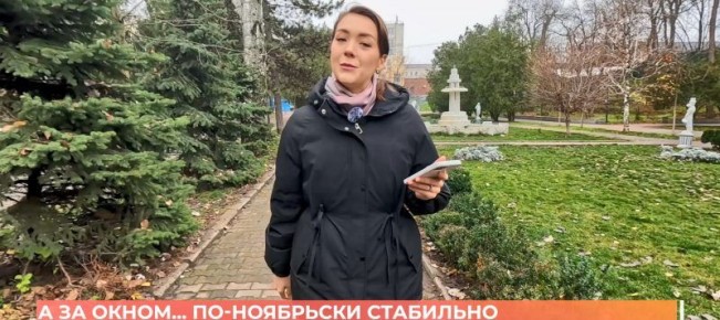 А за окном… стабильные ноябрьские +8 и новая ведущая прогноза погоды