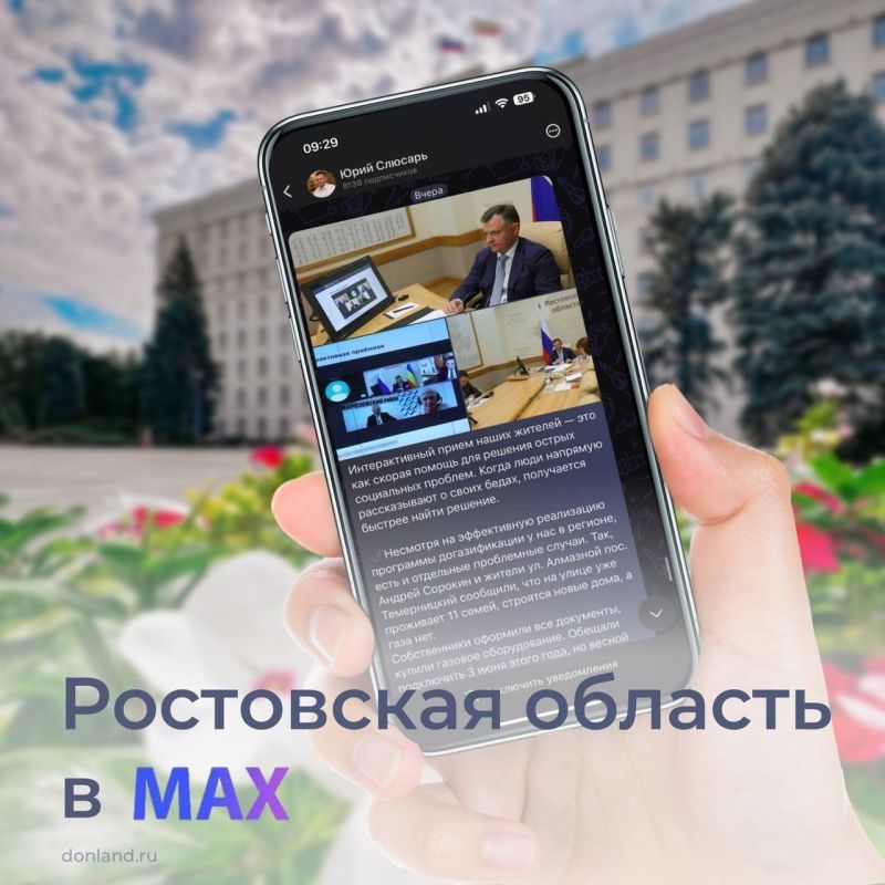 Ростовская область - на платформе российского мессенджера МАХ