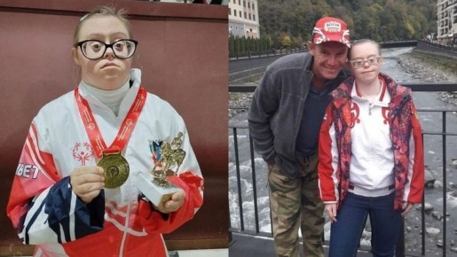 «Папа бы мной гордился»: чемпионка России с синдромом Дауна посвятила медаль памяти отца