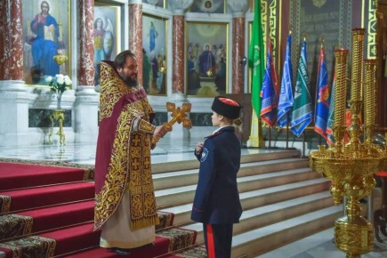 В Новочеркасске в День Героев Отечества состоялось принятие присяги новыми участниками Платовской казачьей сотни