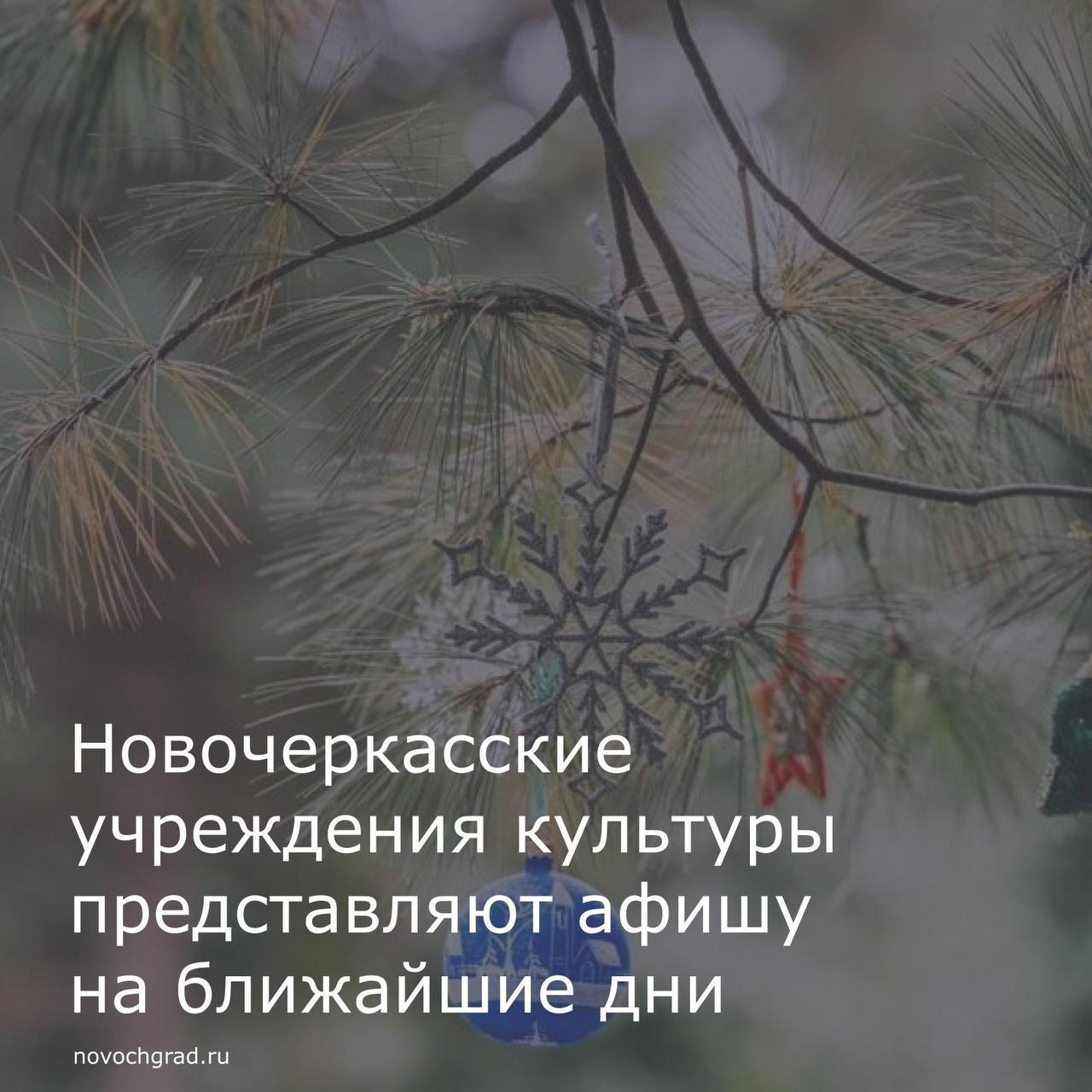 В преддверии Нового года и Рождества культурные учреждения Новочеркасска подготовили для жителей и гостей города обширную и разнообразную программу мероприятий