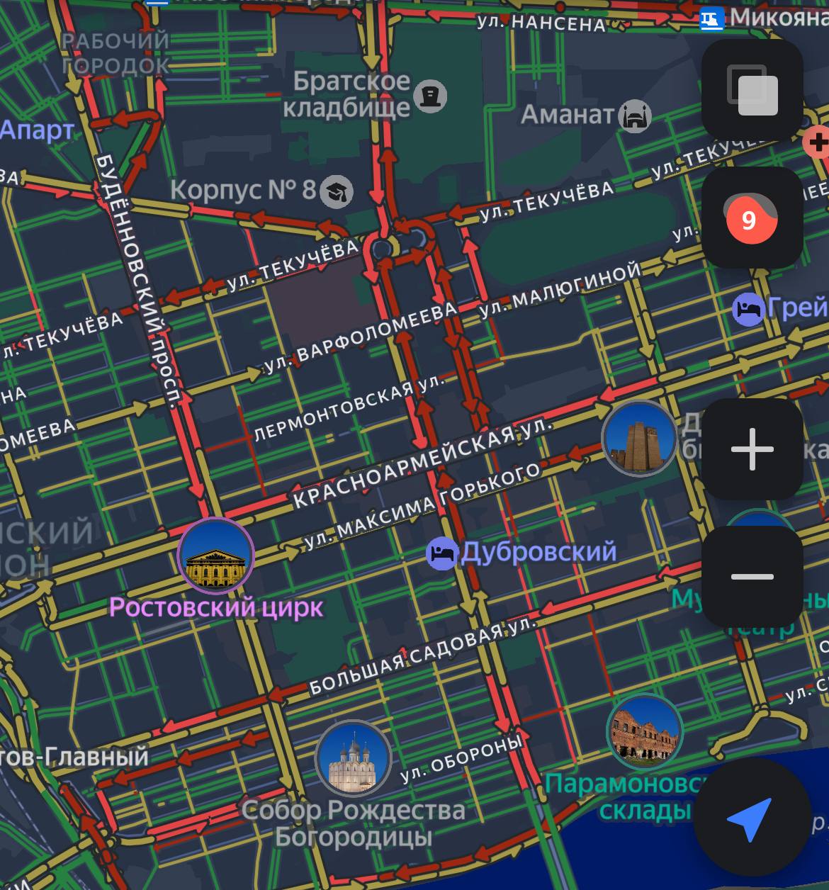 Снег + первый рабочий день = 9-балльные пробки в Ростове