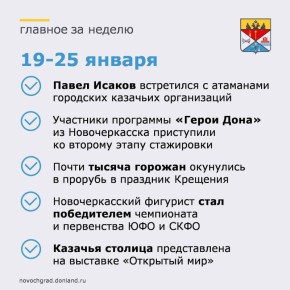 Главные события за неделю в Новочеркасске