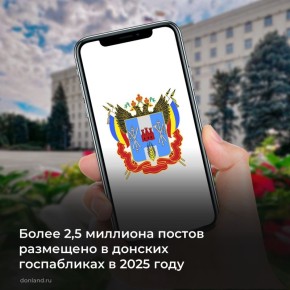 За 2025 год официальные сообщества региона в социальных сетях разместили более 2,5 миллиона публикаций