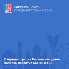 В Администрации города прошёл круглый стол на тему развития СОНКО и ТОС Ростова-на-Дону