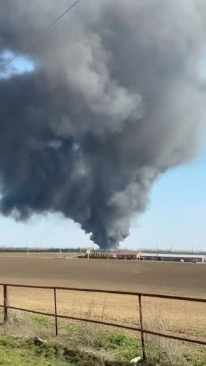 Серьёзный пожар под Чалтырем