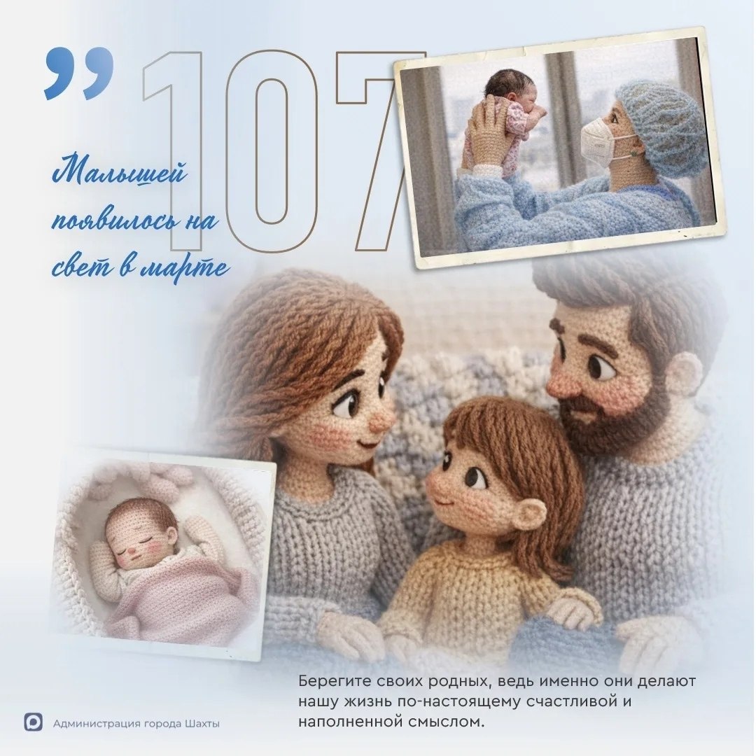 В марте в городе Шахты на свет появились 107 малышей!