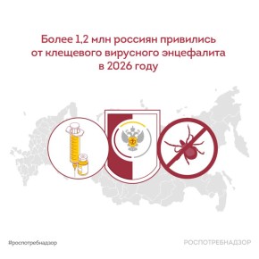 В России свыше 1,2 млн человек сделали прививку от клещевого вирусного энцефалита в 2026 году