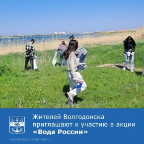 В рамках всероссийской акции «Вода России» национального проекта «Экологическое благополучие» 17 апреля в Волгодонске пройдет мероприятие по очистке правого берега Сухо-Соленовской балки от мусора