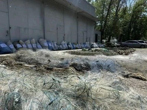 Более 20 км сетей, которые изъяли во время антибраконьерских рейдов на водоемах Ростовской области, полицейские передали в зону СВО
