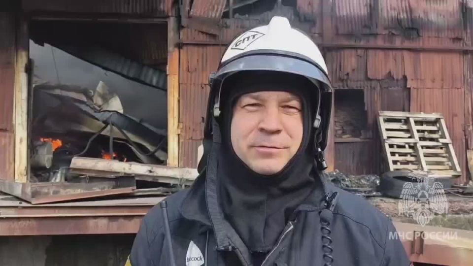 Комментарий руководителя тушения пожара Александра Жукова