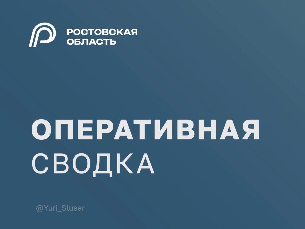 Юрий Слюсарь: Минувшей ночью в ходе отражения воздушной атаки на Ростовскую область полтора десятка БПЛА уничтожены в городе Гуково и пяти районах области: Верхнедонском, Миллеровском, Каменском, Тарасовском и Усть-Донецком