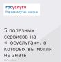 Пять полезных сервисов на «Госуслугах»