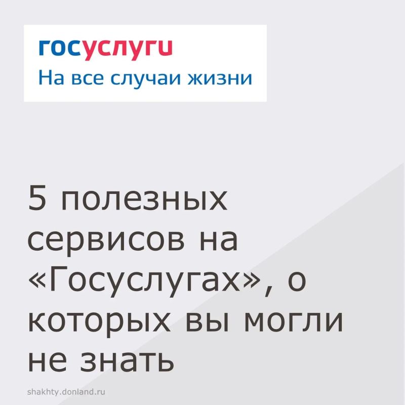 Пять полезных сервисов на «Госуслугах»