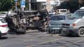 УАЗ перевернулся в центре Ростова