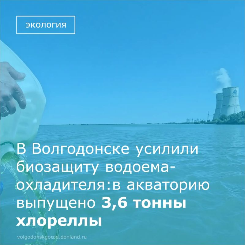 Специалисты Ростовской атомной станции провели ежегодную альголизацию водоема-охладителя