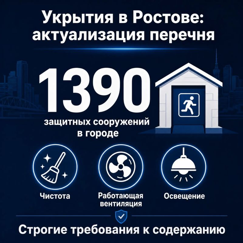 Перечень укрытий актуализируют в Ростове-на-Дону