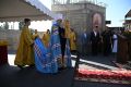 В строящемся Александро-Невском храме Ростова-на-Дону прошла первая литургия