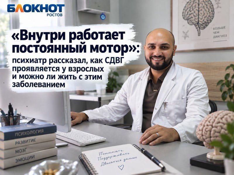 «Внутри работает постоянный мотор»: психиатр рассказал, как СДВГ проявляется у взрослых и можно ли жить с этим заболеванием