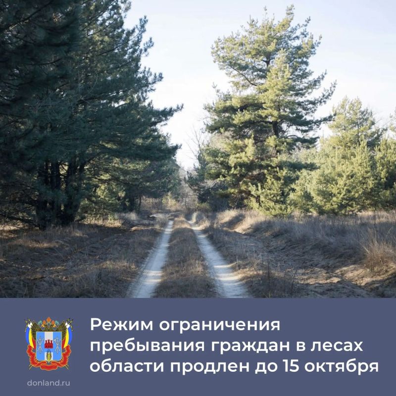 В Ростовской области ограничено пребывание граждан в лесах, а также въезд транспортных средств