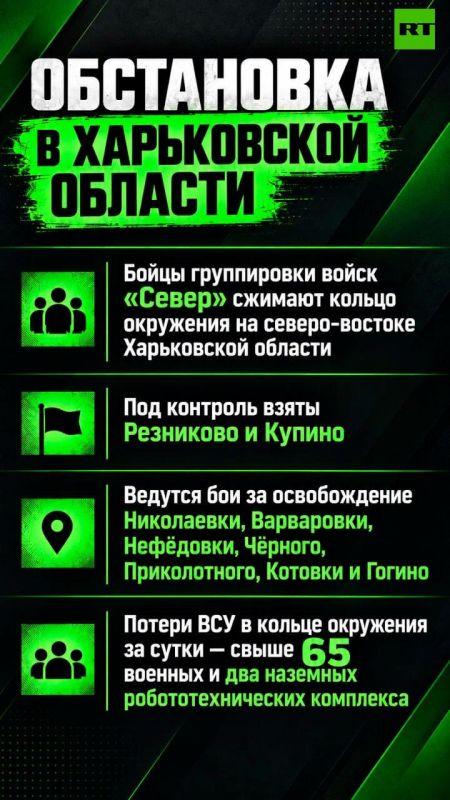 ВС РФ сжимают кольцо окружения в Харьковской области: освобождено ещё два населённых пункта