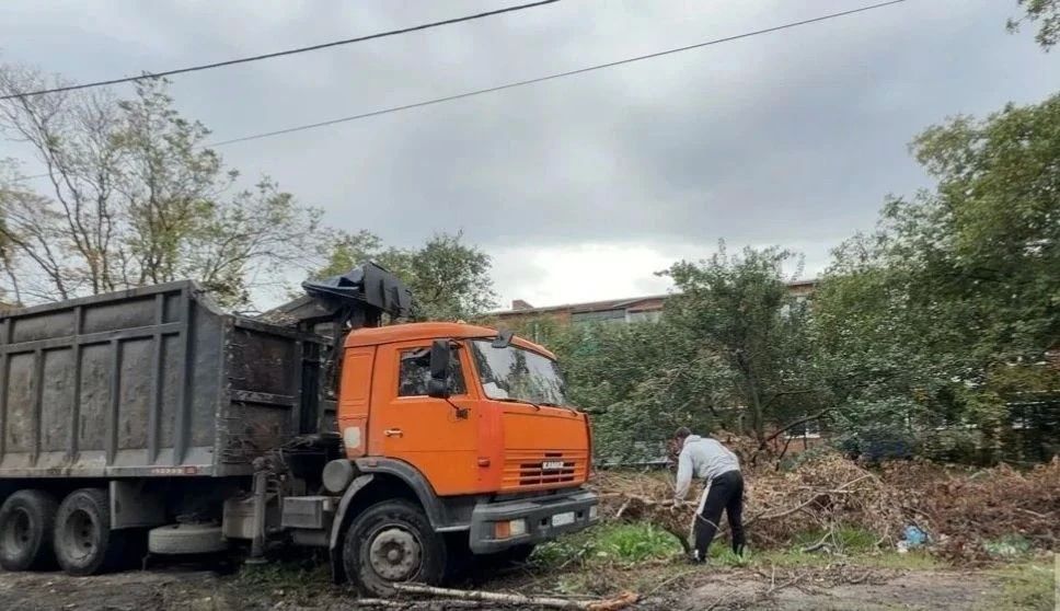 Октябрьским территориальным отделом проводятся работы по благоустройству с участием волонтёров