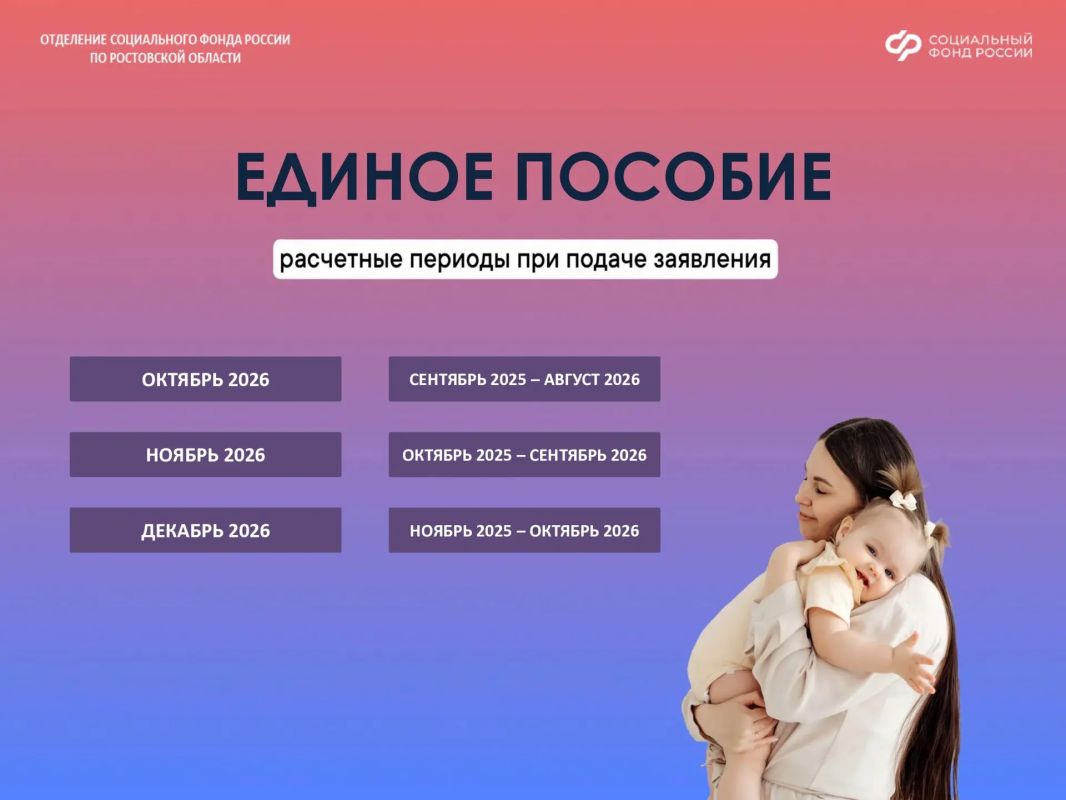 Единое пособие назначается на 12 месяцев