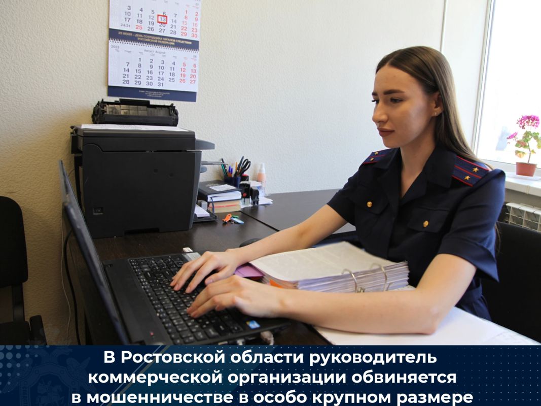 В Ростовской области руководитель коммерческой организации обвиняется в мошенничестве в особо крупном размере
