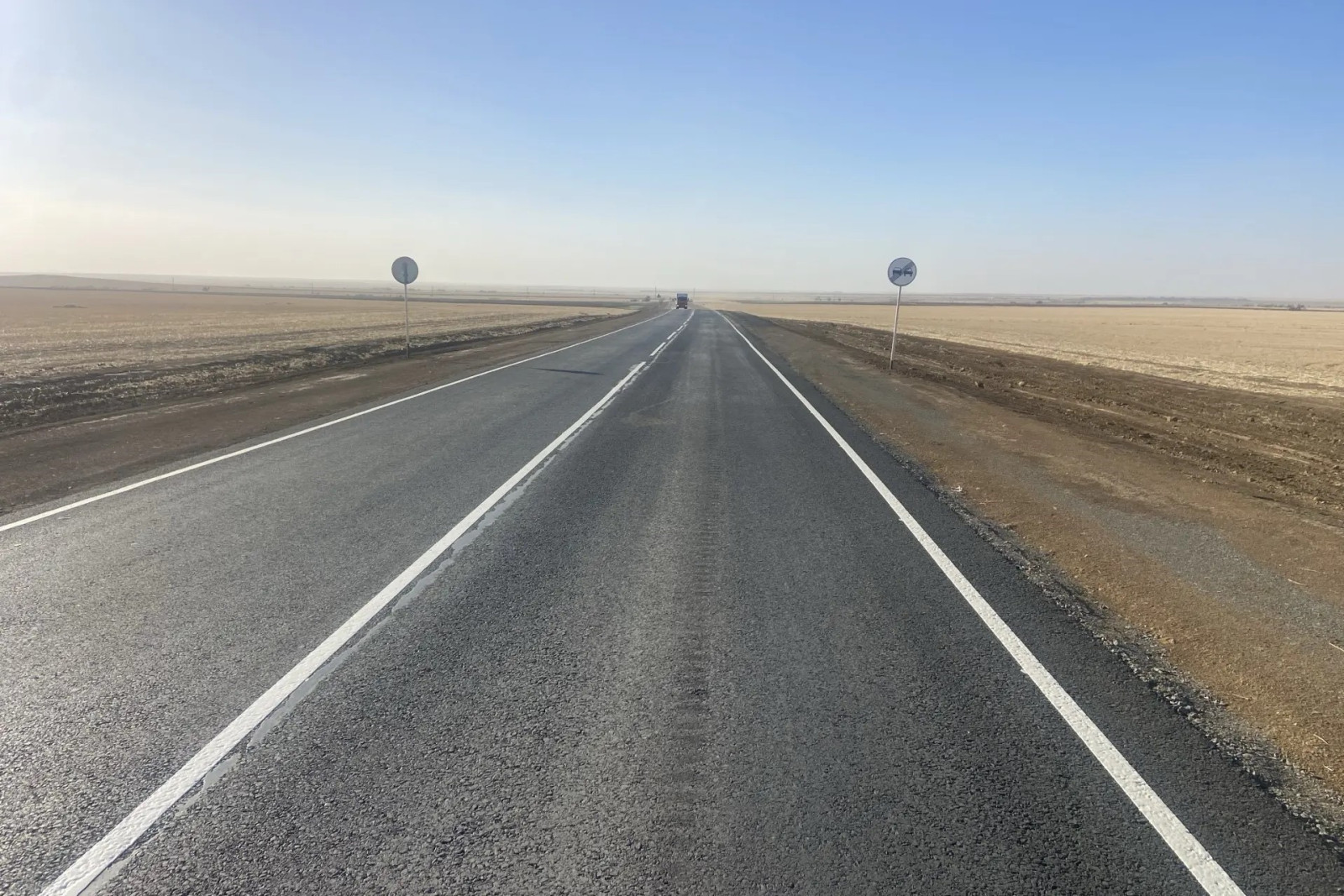 В Ремонтненском районе завершены работы на автотрассе до границы с Калмыкией